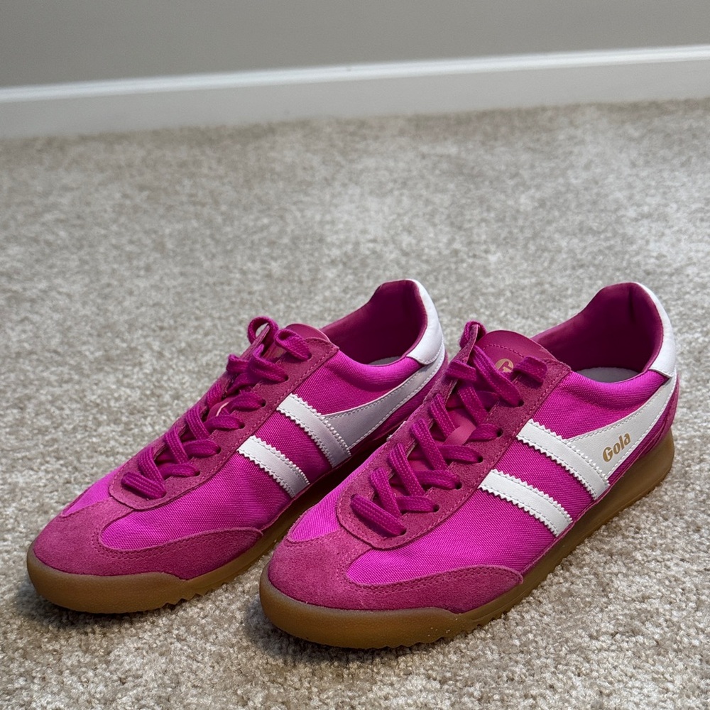 Gola Fuchsia and White Tornado Free People Sneakers
